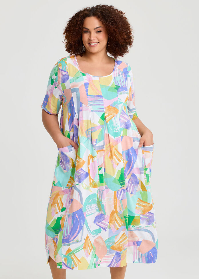 Summer Swing Natural Dress, , hi-res