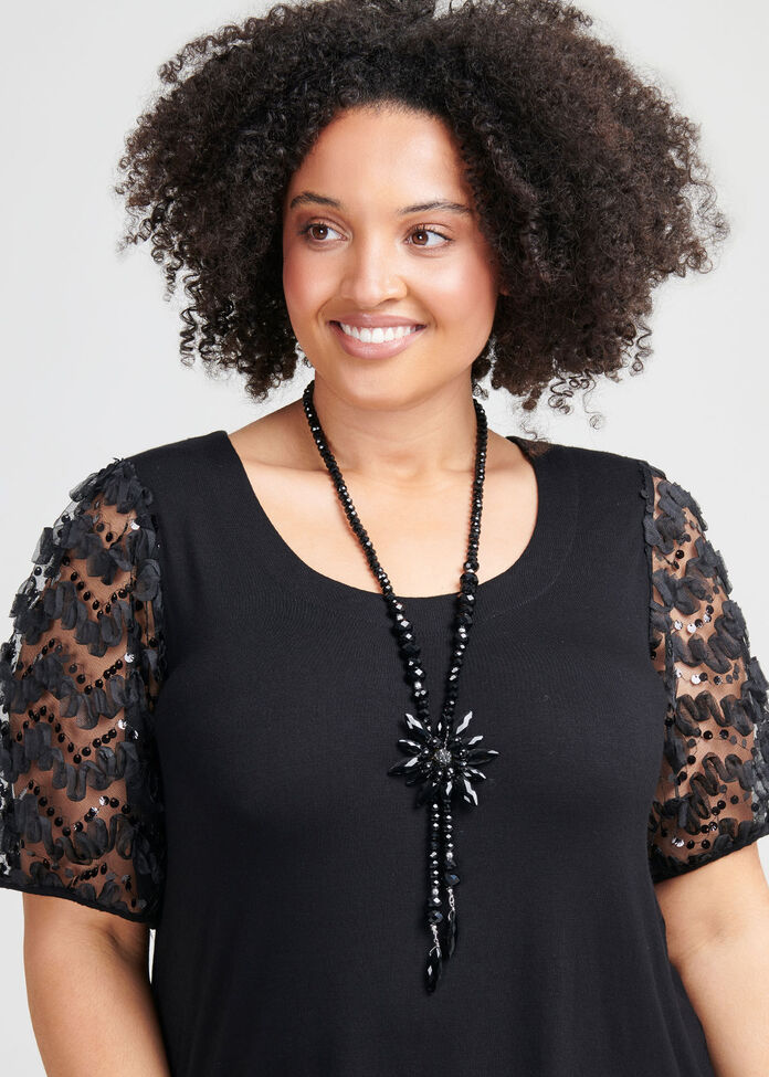 Glam Flower Necklace, , hi-res