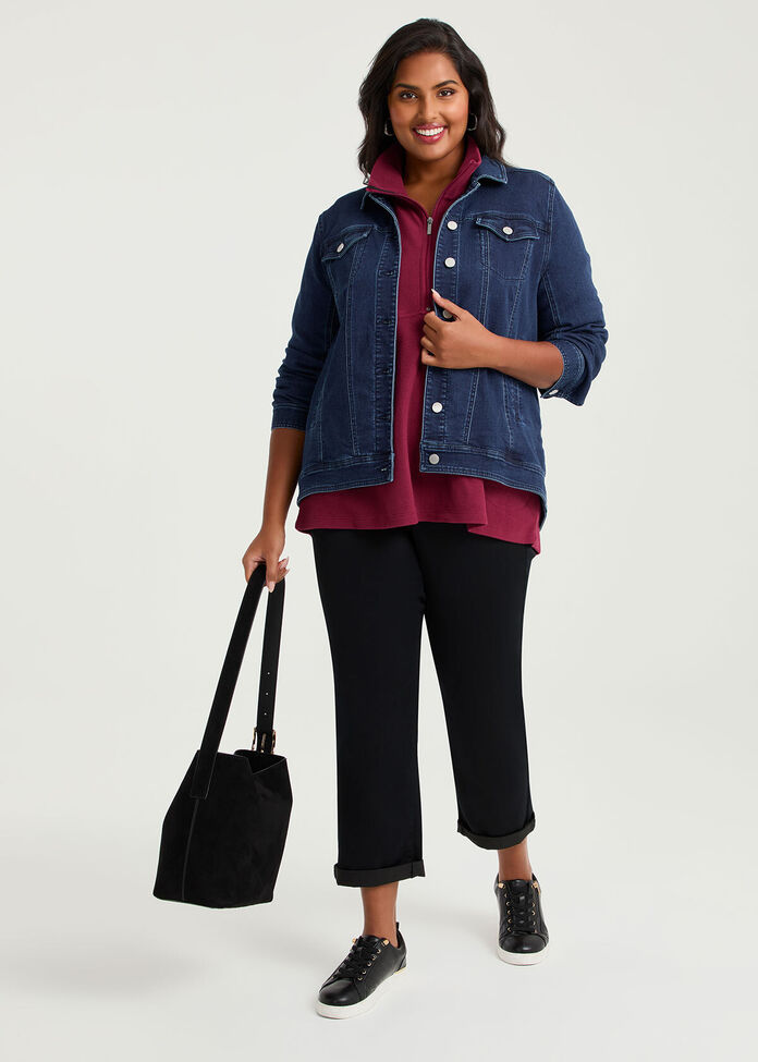 Shop Plus Size Polar Fleece 1/2 Zip Top, Purple | Taking Shape NZ
