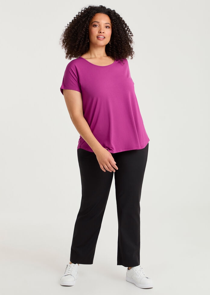 Natural Round Neck Everyday T-shirt, , hi-res