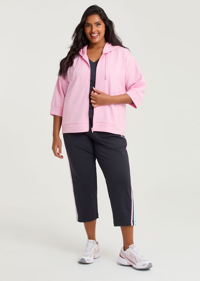 Luxe Touch Zip Thru Hoodie, , hi-res