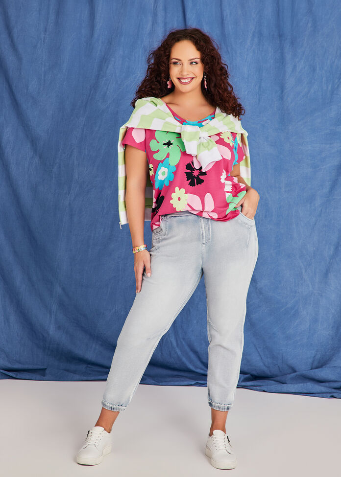 Cotton Blend Elastic Cuff Jogger, , hi-res