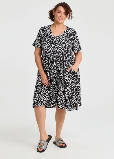 Plus Size Natural Holiday Pocket Dress