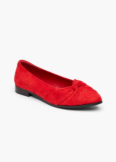 Plus Size Ruched Flat Shoe