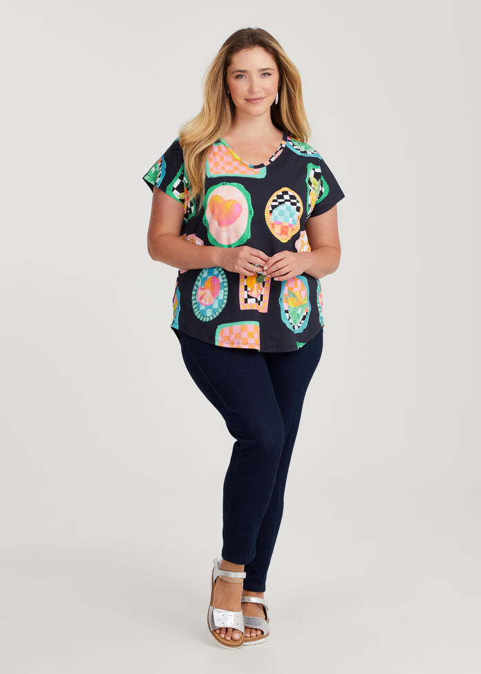 Cotton Fruit Print T-shirt, , hi-res