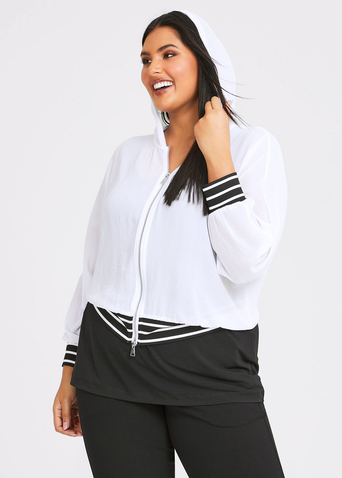 Long chiffon hotsell jacket plus size
