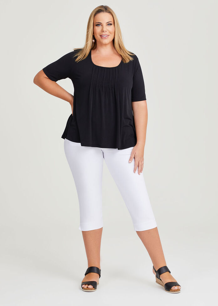 Pintuck Detail Top, , hi-res