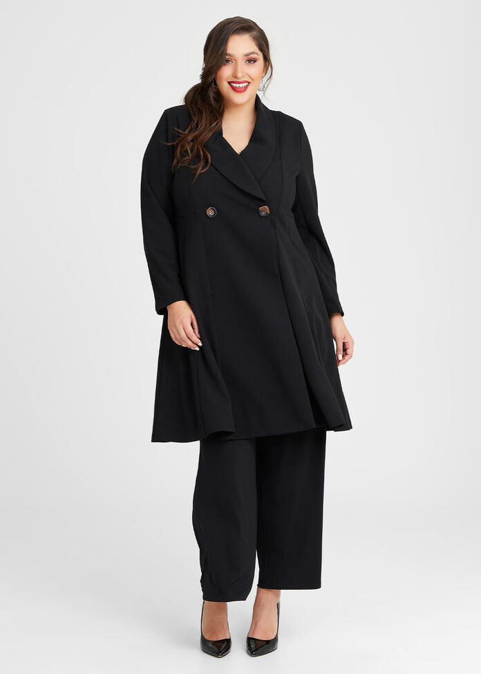 Shop Divine Fur Collar Swing Coat in Black, Sizes 12-30 | Taking Shape AU