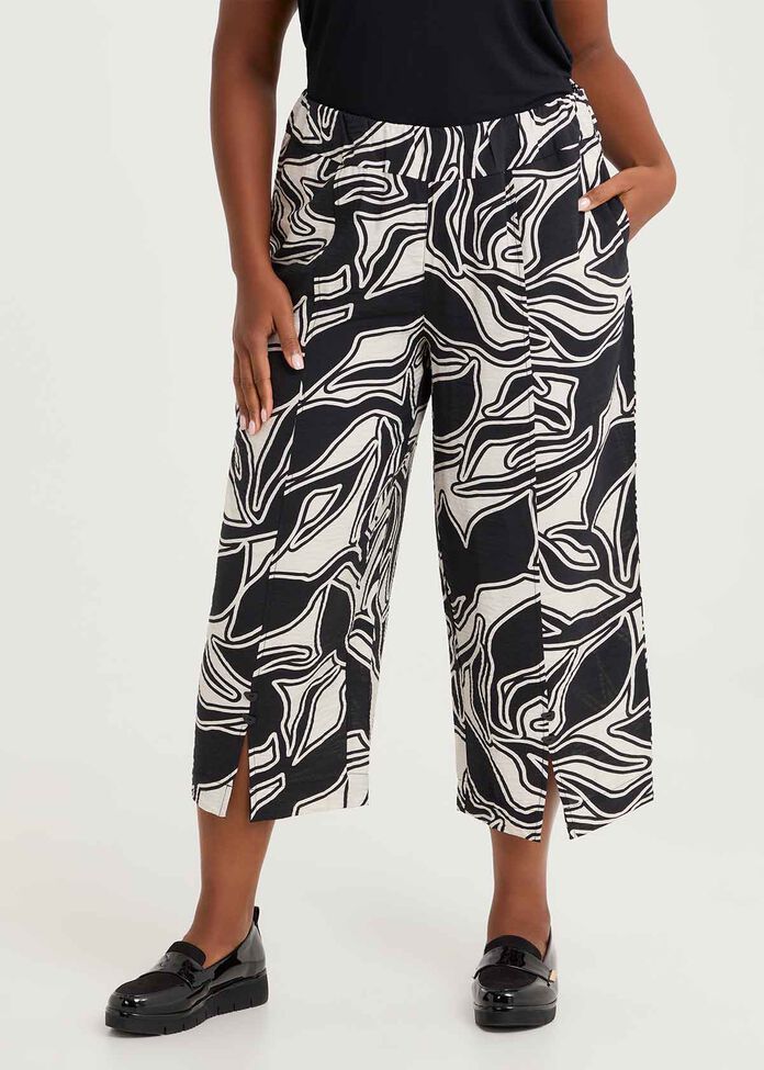 Natural Heidi Wide Crop Pant, , hi-res