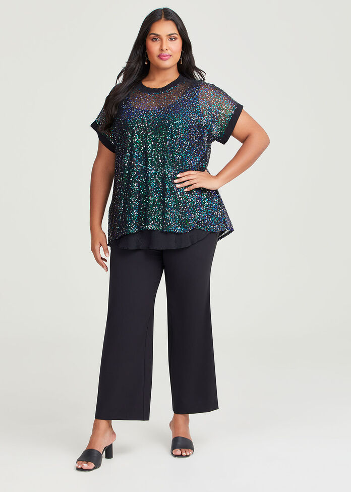 Shop Plus Size Shimmer And Shine Top in Black Taking Shape AU