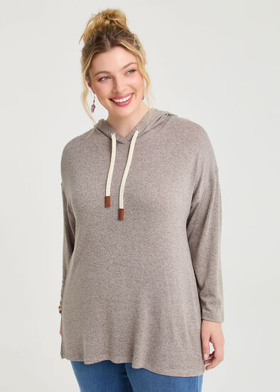 Plus Size Bamboo Cosy Hooded Top