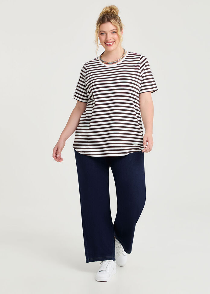 Good Earth Australian Cotton Stripe T-shirt, , hi-res