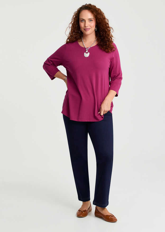 Good Earth Australian Cotton 3/4 T-Shirt, , hi-res