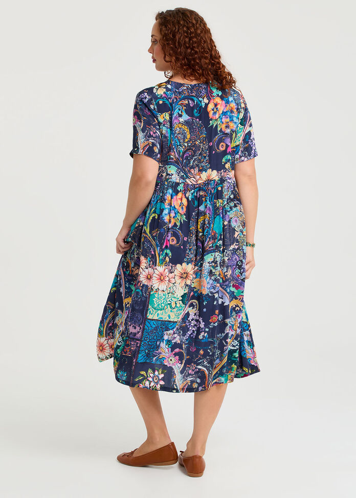 Natural Pocket Midi Dress, , hi-res