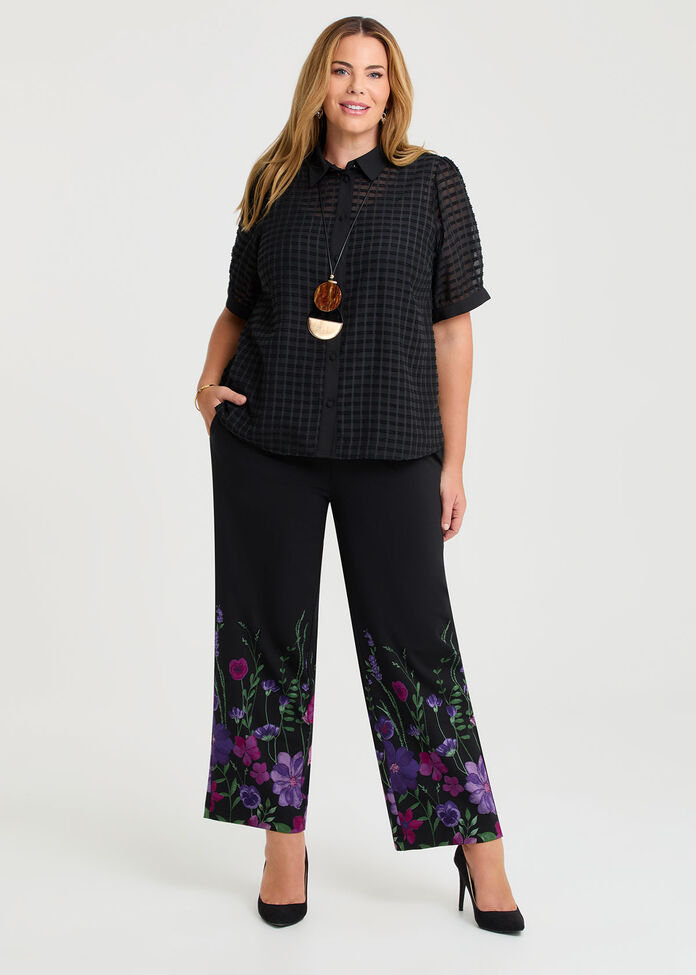 Enid Floral Ponte Pant, , hi-res