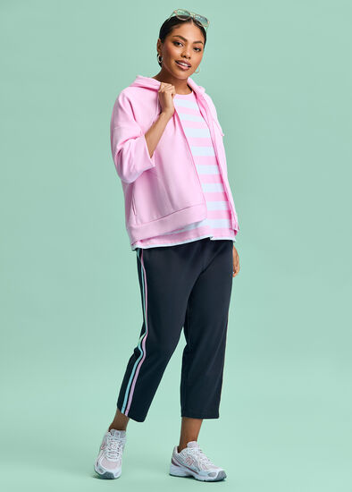 Plus Size Cotton Contrast Bind Jogger