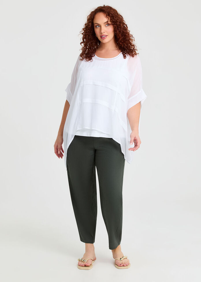 Stretch Linen Bella Pant, , hi-res