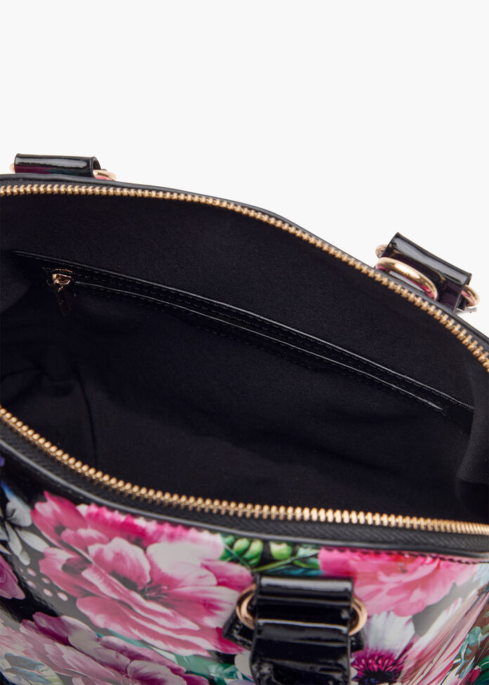 Coloured Floral Shoulder Bag, , hi-res
