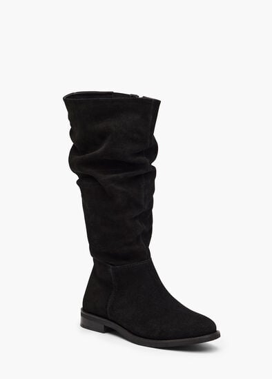 Suede Leather Knee Boot