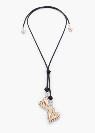 Reversible Heart Rope Necklace