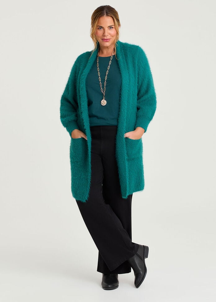 Fluffy Knit Cosy Cardigan, , hi-res