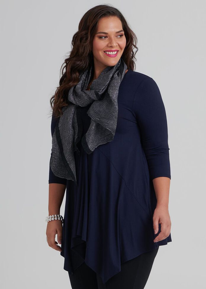 Shimmer Pleat Scarf, , hi-res