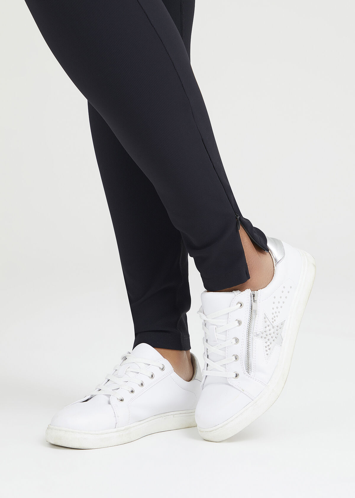 Shop Mini Rib Knit Ottoman Leggings in 