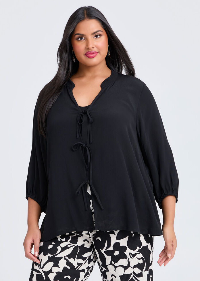 Natural Enya Duster, BLACK, hi-res