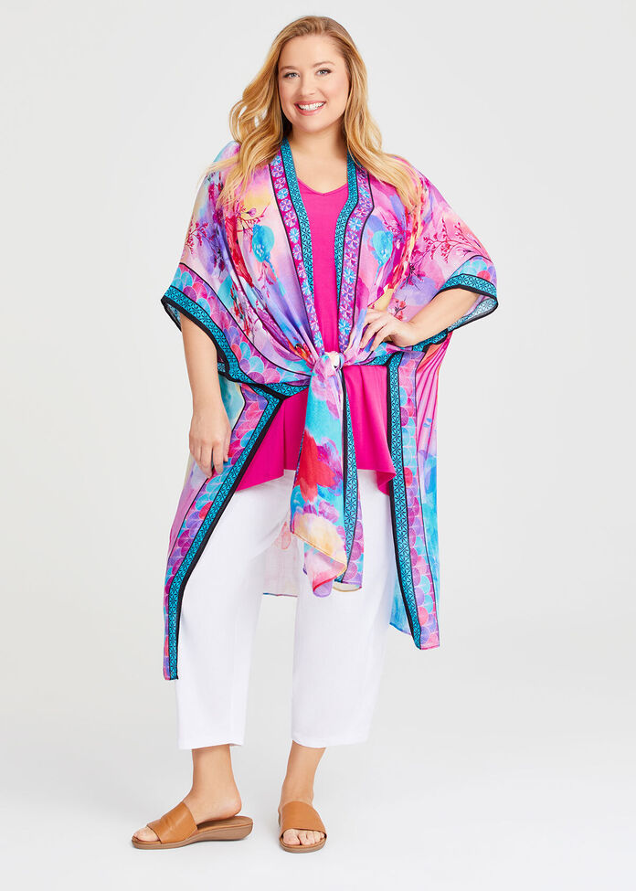 Geisha Cape Kimono, , hi-res