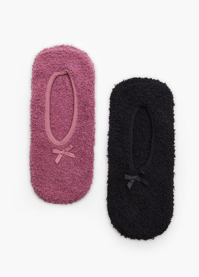 2 Pack Cosy Slip On Socks