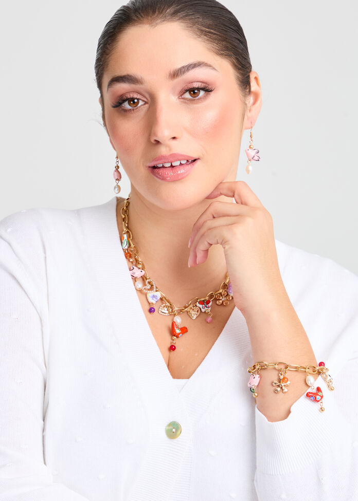 Charm Statement Necklace, , hi-res