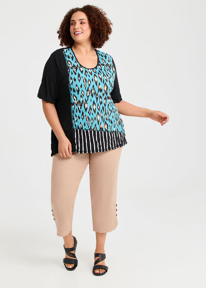 Leopard Spliced Luna Top, , hi-res