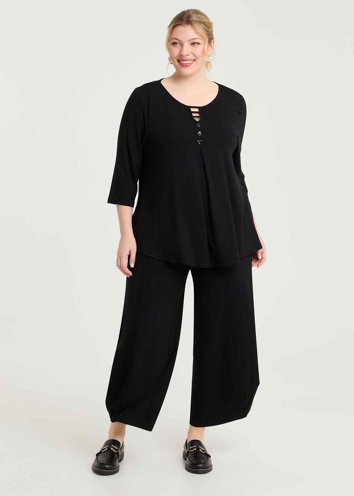 Neck Detail Natural Top, , hi-res