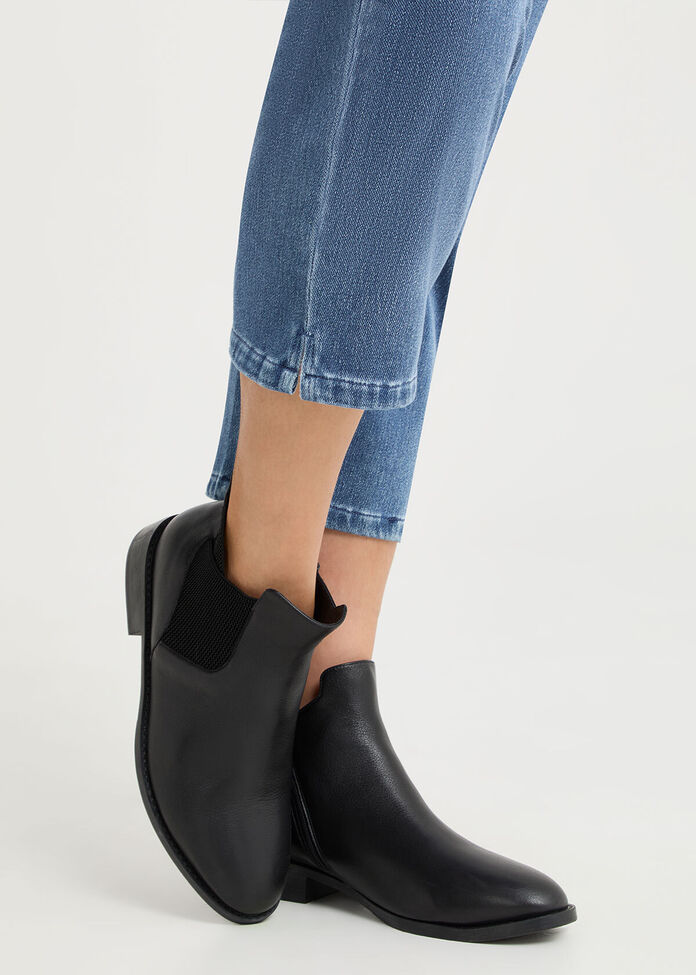 Orthotic Leather Ankle Boot, , hi-res