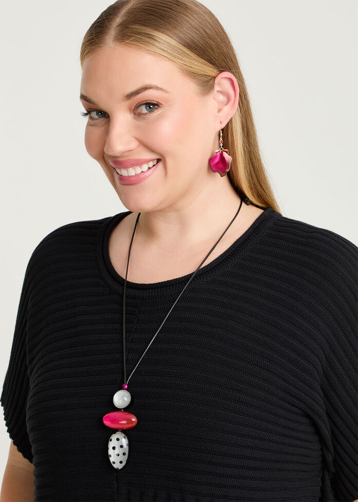 Polka Dot Resin Necklace, , hi-res
