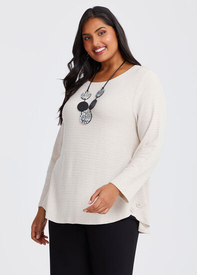 Plus Size Natural Muse Texture Top