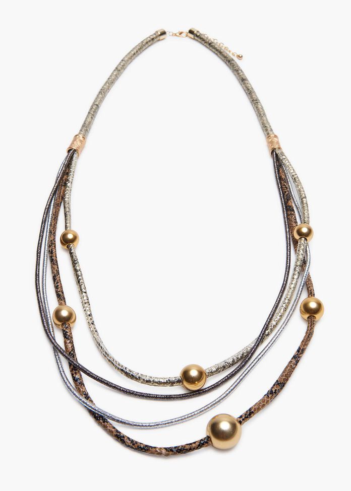 Layered Cobra Necklace, , hi-res