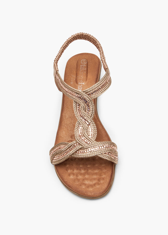 Jewel Rope Wedge Sandal, , hi-res