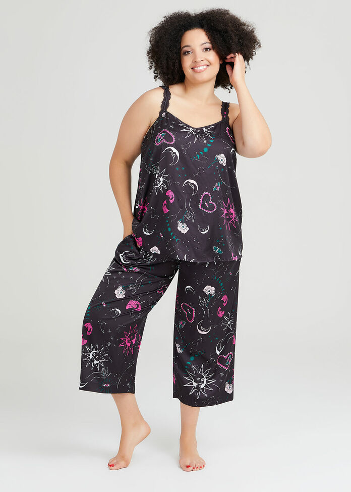 Shop Plus Size Satin Zodiac Pyjama Pant in Multi Taking Shape AU