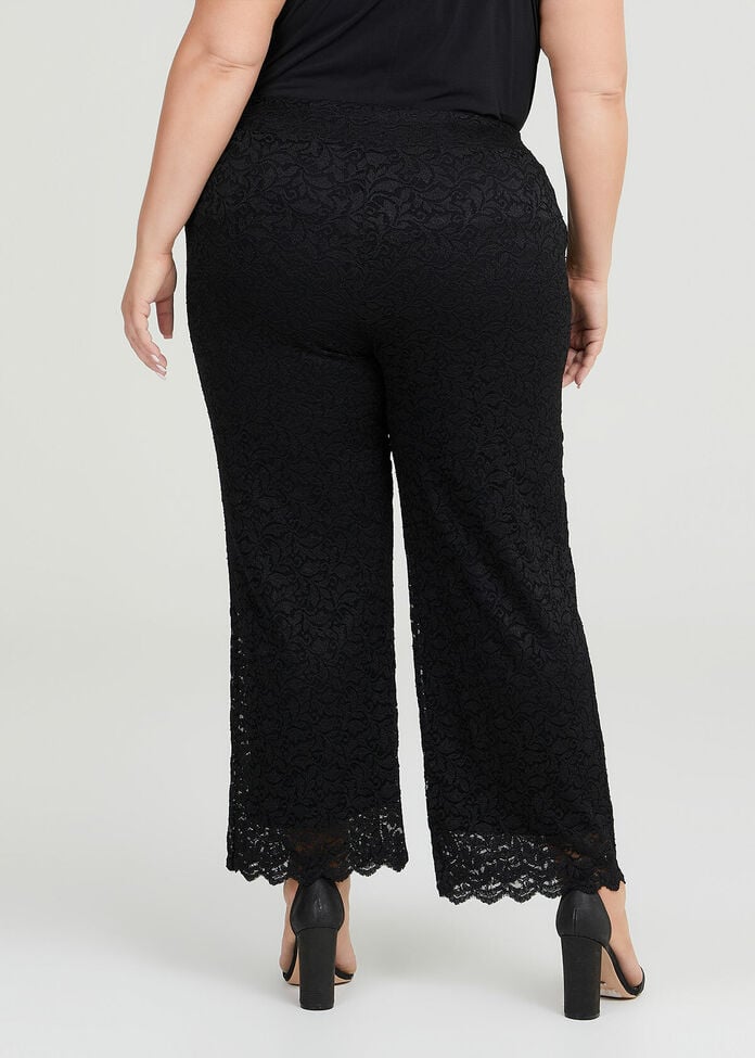 Shop Plus Size Decadent Lace Evening Pant in Black | Sizes 12-30 ...