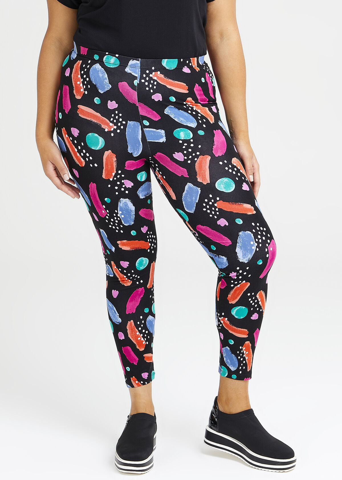 Geo print leggings shop
