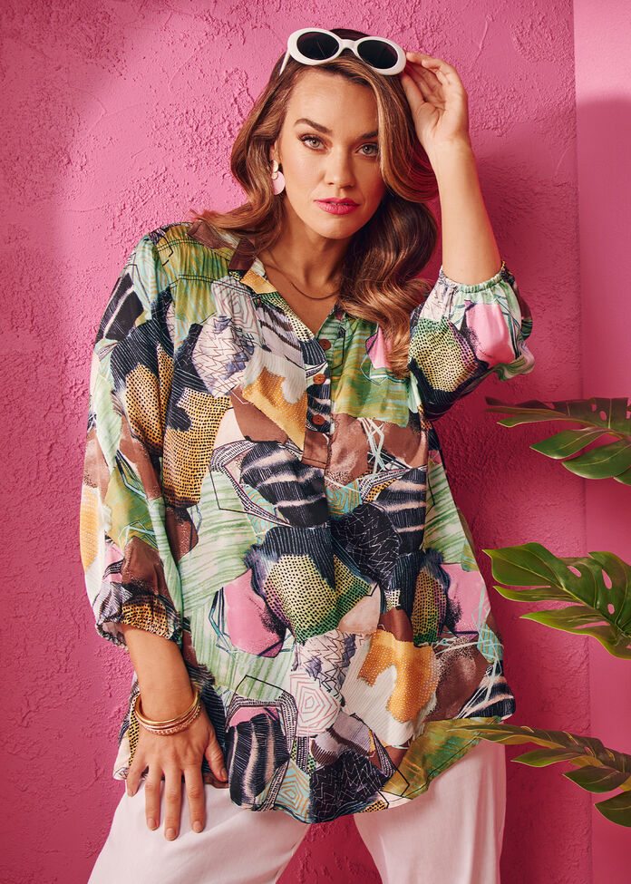 Malibu Satin Natural Tunic, , hi-res