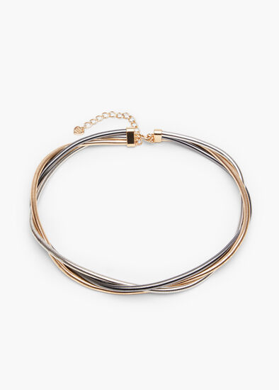 Two Tone Choker Necklace