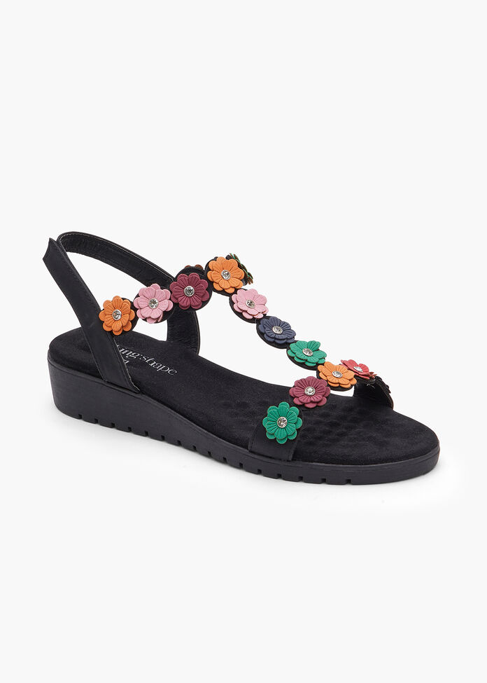 Shop Floral Elevated Wedge Sandal | Comfortable Shoes | Taking Shape AU