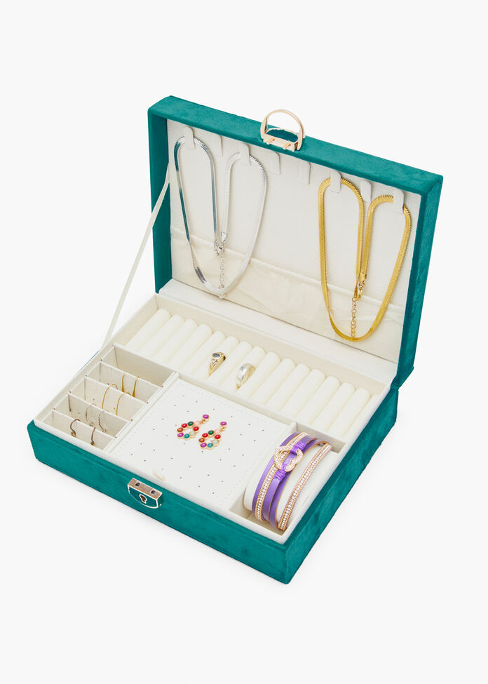 Velvet Jewellery Box, , hi-res
