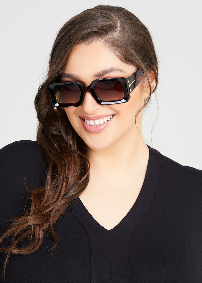 Tort Rectangle Sunglasses, , hi-res