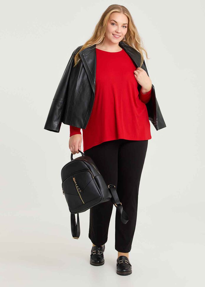 Rib Back Button Detail Top, , hi-res