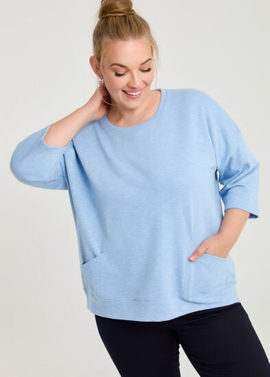 Plus Size Patch Pocket Sweat