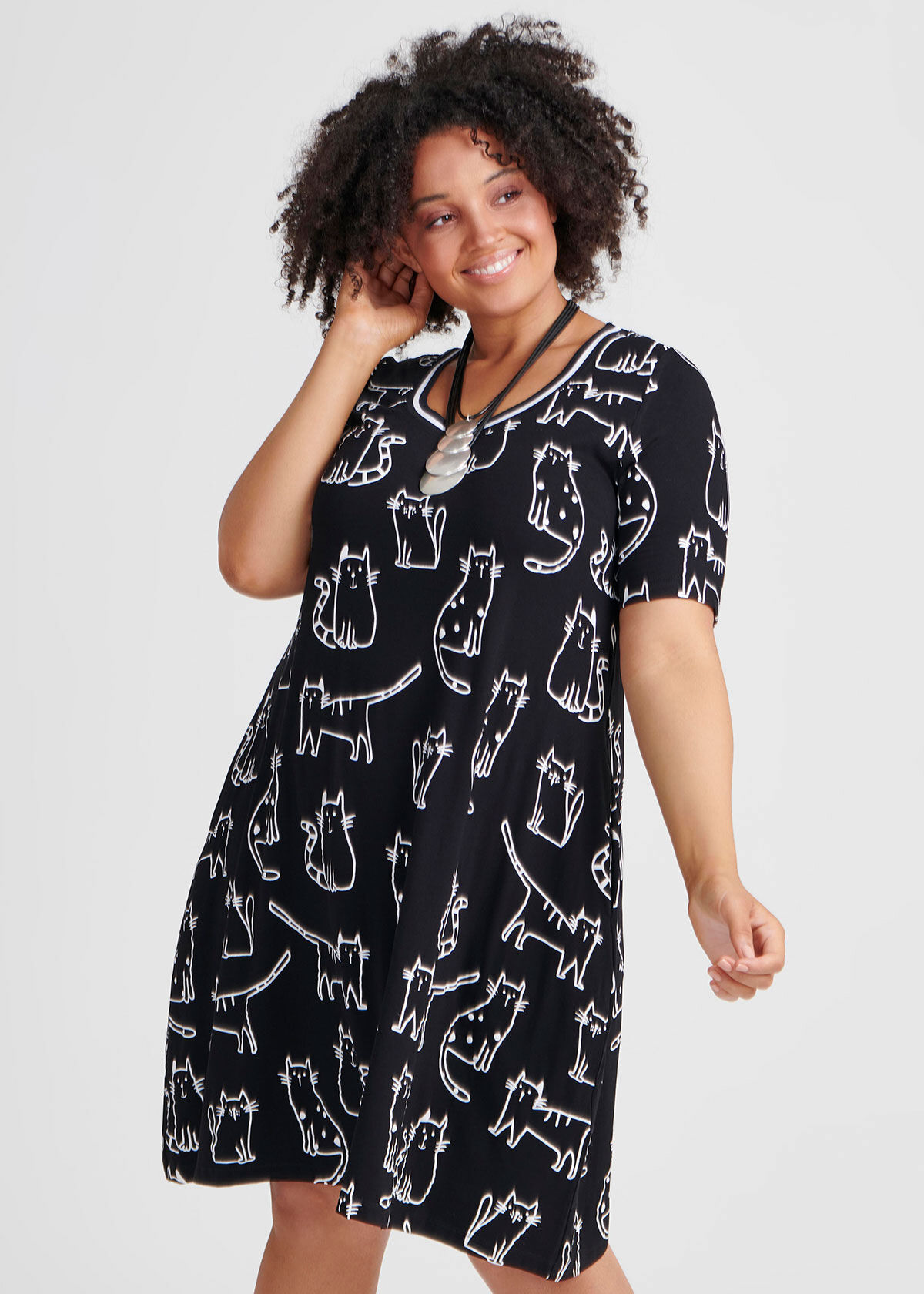 Shop Plus Size When The Cats Away Dress in Multi Sizes 12 30