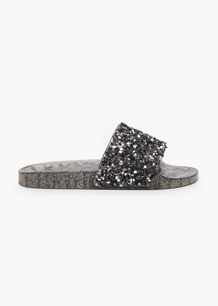 Shop Black Sparkle Slide | Comfortable Shoes | Taking Shape AU